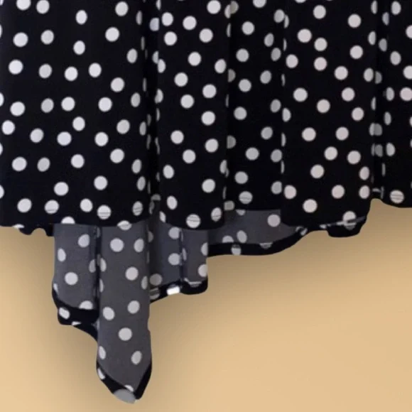 NWT Cute Lane Bryant Asymmetrical Polka Dot Skirt - Picture 4 of 5